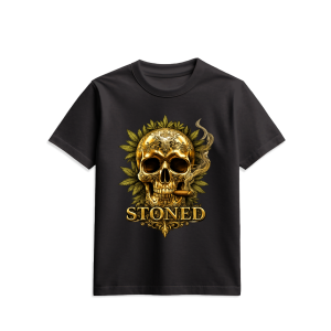 Stoned Flamingo Gold Skull